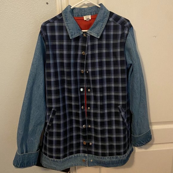 Checkered Denim Jacket - Picture 2 of 2